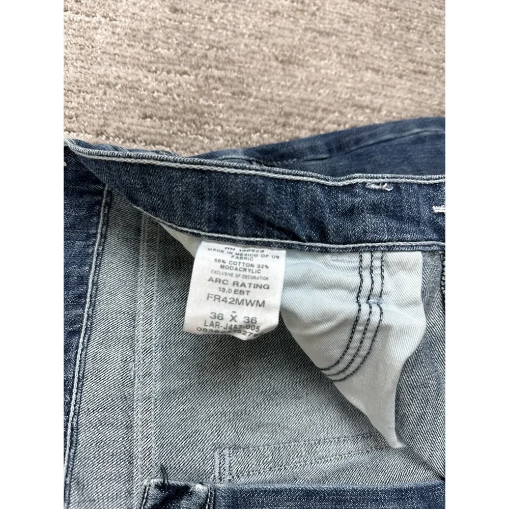 Wrangler 20X FR Jeans Relaxed Straight Leg Blue Denim Flame Resistant HRC2 36x36